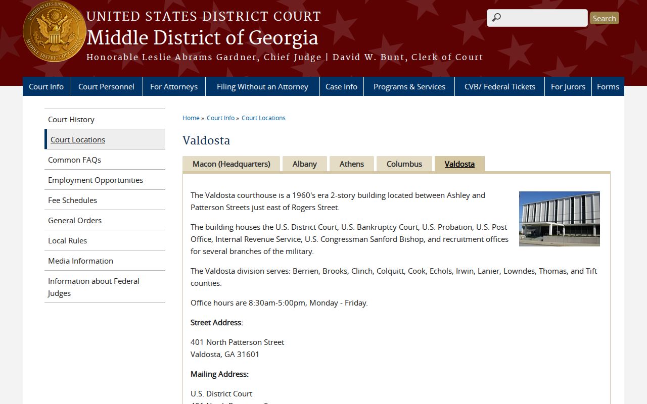 Lowndes County federal court records office